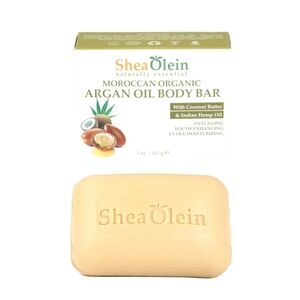Moroccan Organic Argan Oil Shea Olein Natural Soap 5 oz Bar With Coconut Butter